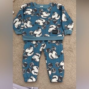 Disney Blue and White Mickey Mouse Kids Matching Set